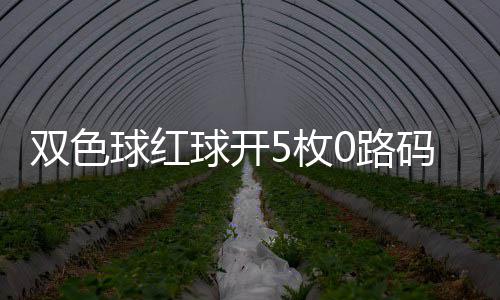双色球红球开5枚0路码 头奖今年首次空开！ 在过去的双色10年内