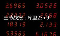 三节战报：库里23+9+8杜少25分 雷霆83