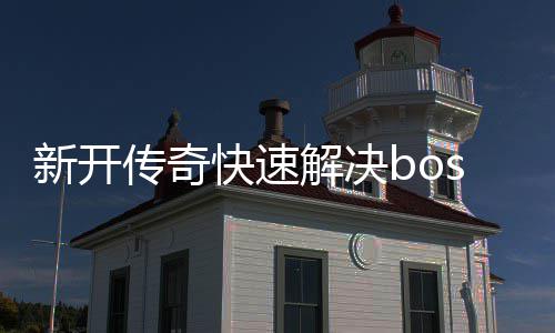新开传奇快速解决boss寒荒海兽攻略 