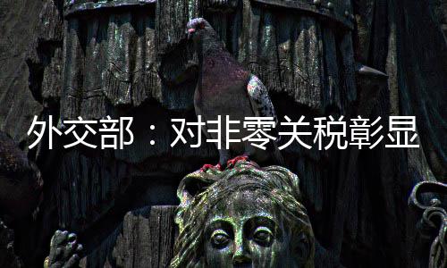 外交部：对非零关税彰显中非以稳定性为全球和平发展做贡献的决心 