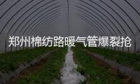 郑州棉纺路暖气管爆裂抢修 路面结冰致多人滑倒
